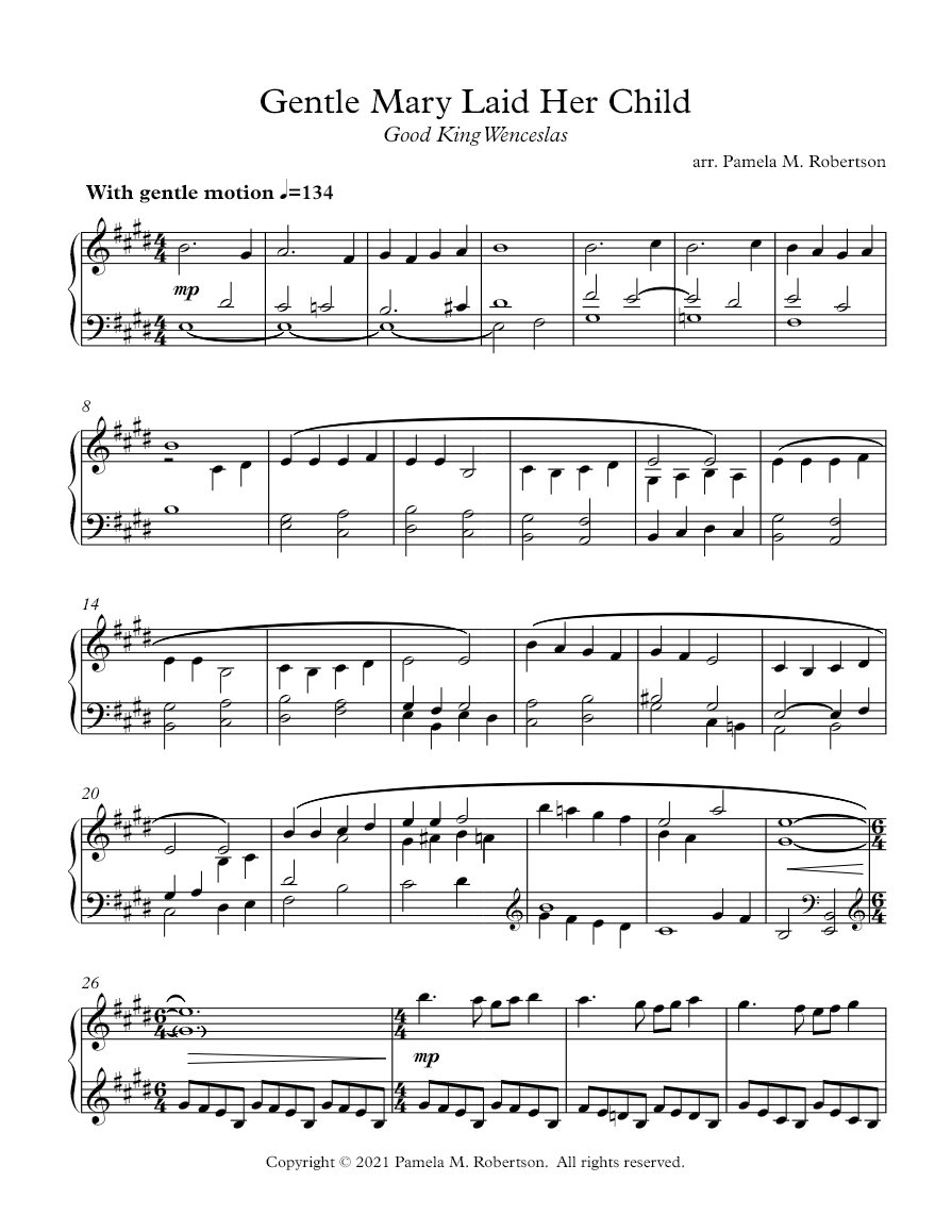 Gentle Mary Laid Her Child