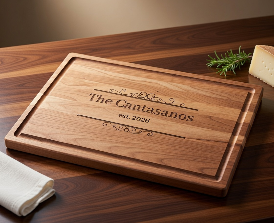 Custom Engraved Cherry Cutting Board