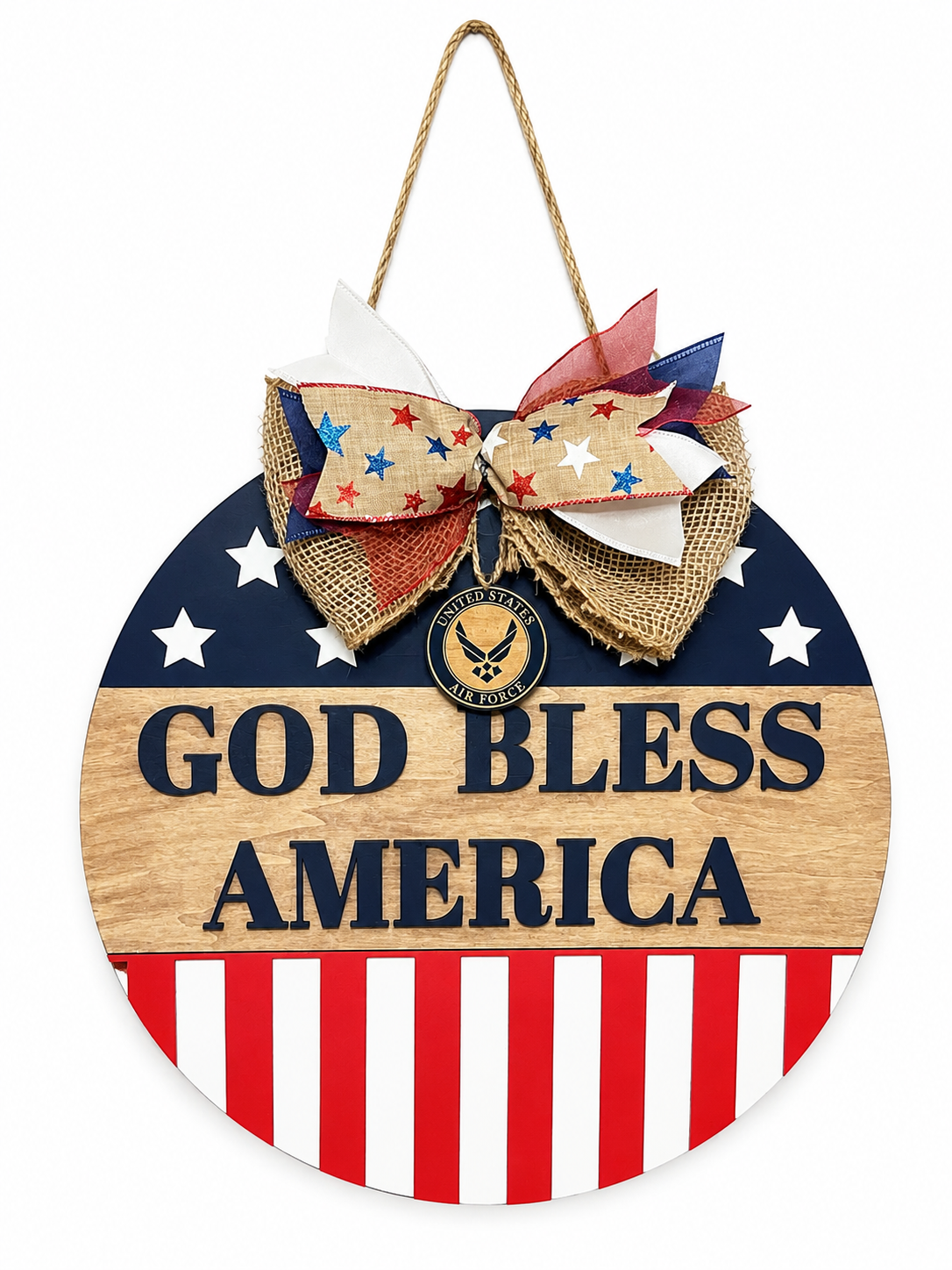 Personalized Military Branch Patriotic Door Hanger-16