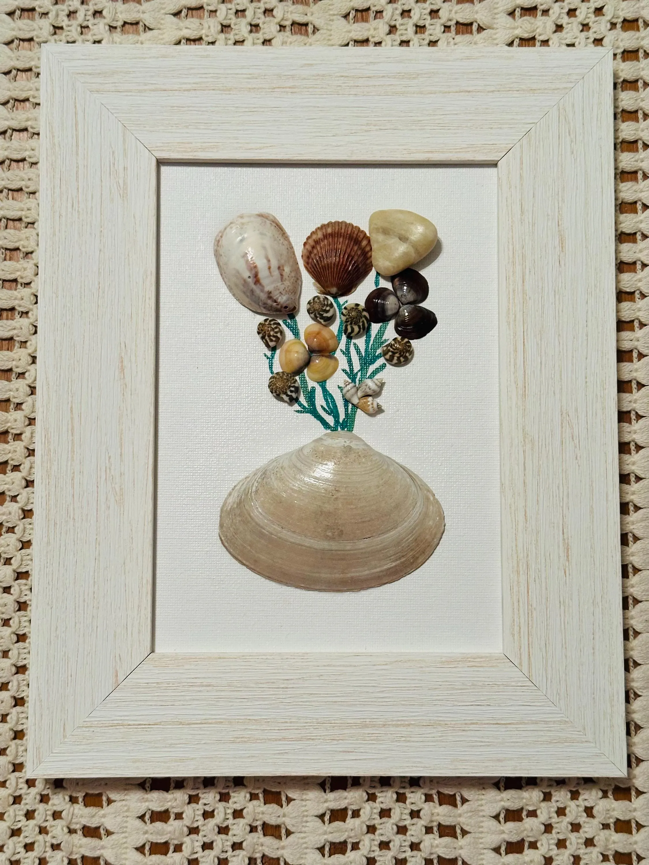 Seashell Bouquet in Clamshell Vase