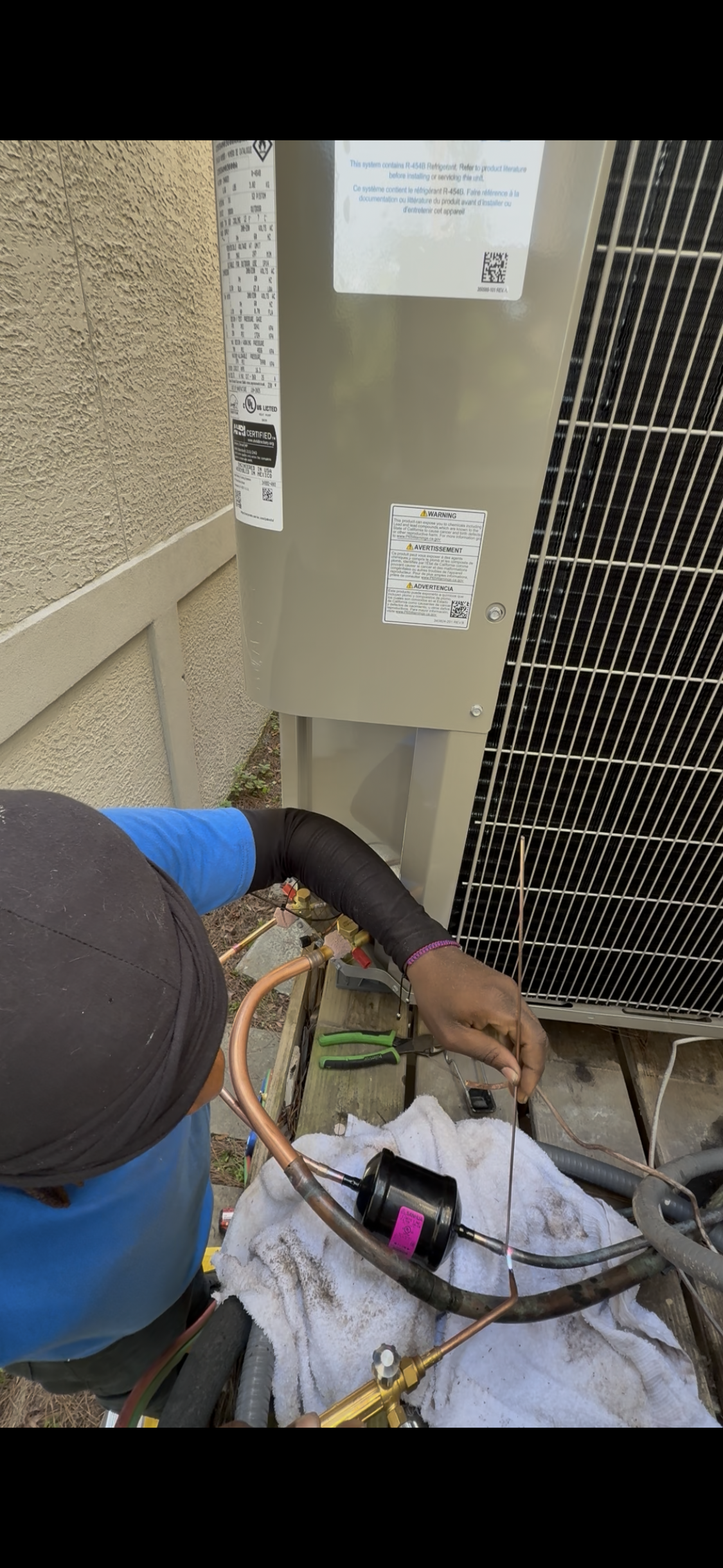 Trivone brazing copper pipe