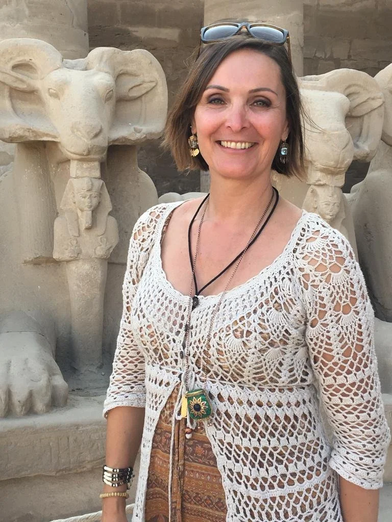 Psychic medium and Akashic Records reader Sofie Ka at Karnak Temple, Egypt