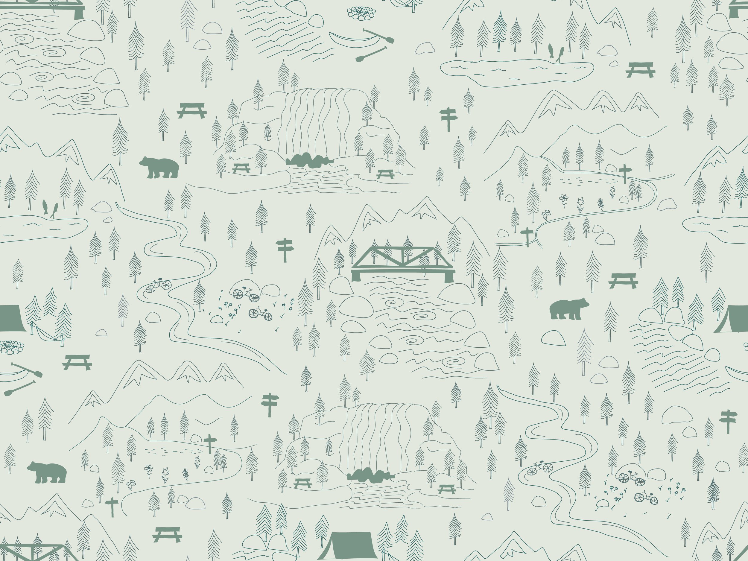 Green Bridge Mountain Toille on Pale Green.jpg