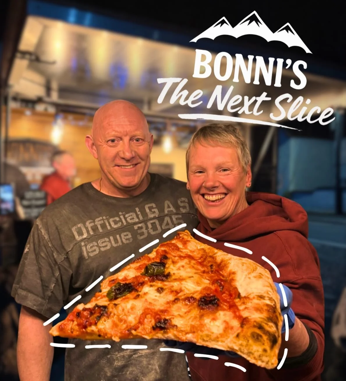 Meet the faces behind Bonni&rsquo;s The Next Slice👋🍕

Karen and Phil took over the business back in November and they&rsquo;re excited to finally say hello properly.
Same flames, same flavours , an exciting fresh chapter ahead.

We&rsquo;ve got som