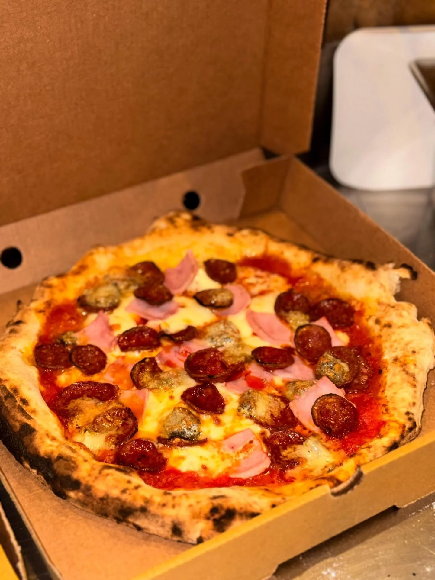 How Our Neapolitan pizza is made 🍕🔥

It&rsquo;s not rushed, It&rsquo;s not complicated, It&rsquo;s just done right.

Quality Italian ingredients, 

Dough made daily and rested for optimum rise,

Fresh mozzarella.

Blistering hot oven.

Swipe throug