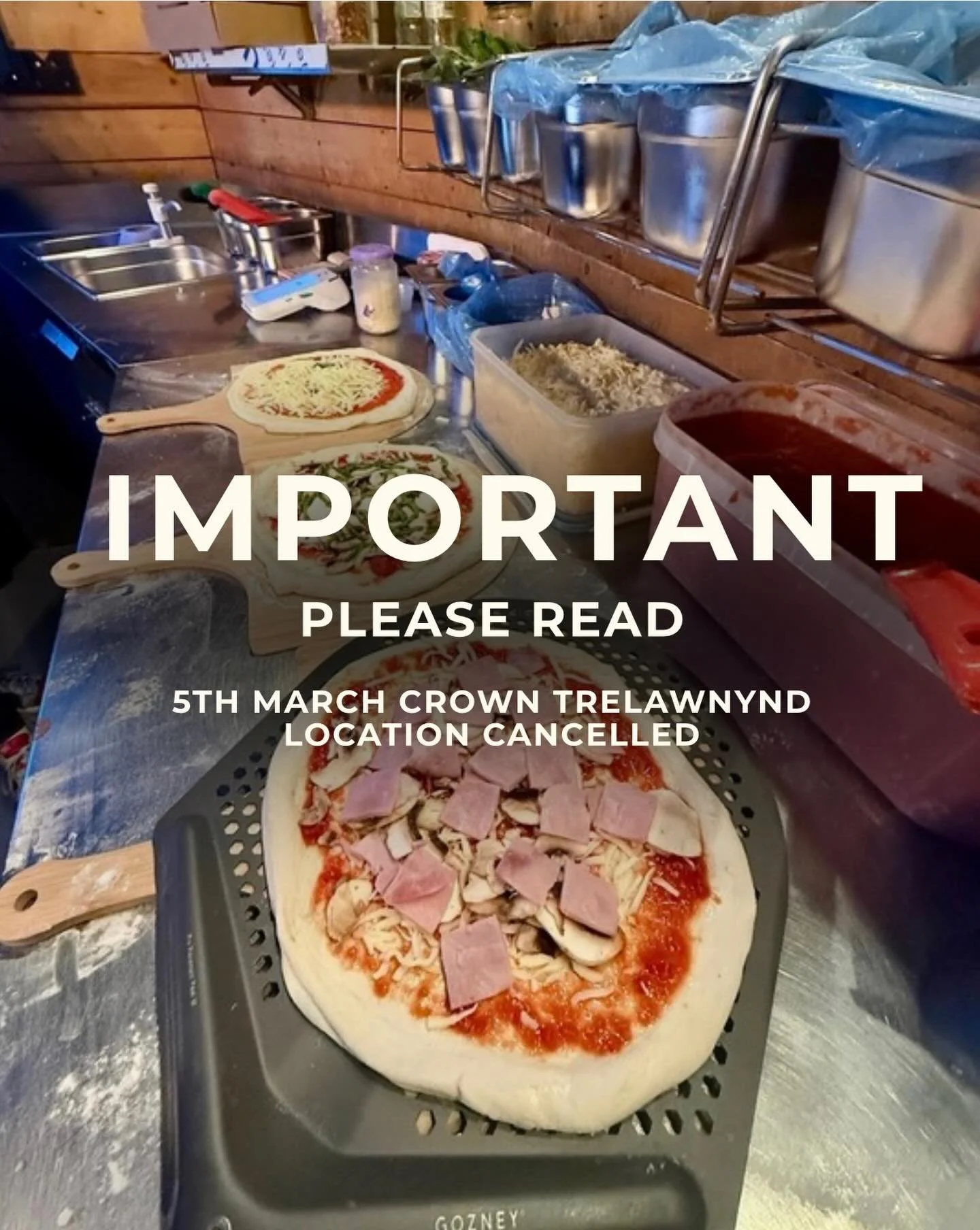 Important Notice 📍

Due to personal circumstances, we will unfortunately not be at The Crown in Trelawnyd tomorrow. We sincerely apologise for any inconvenience this may cause and truly appreciate all your continued support ❤️

The good news is we w
