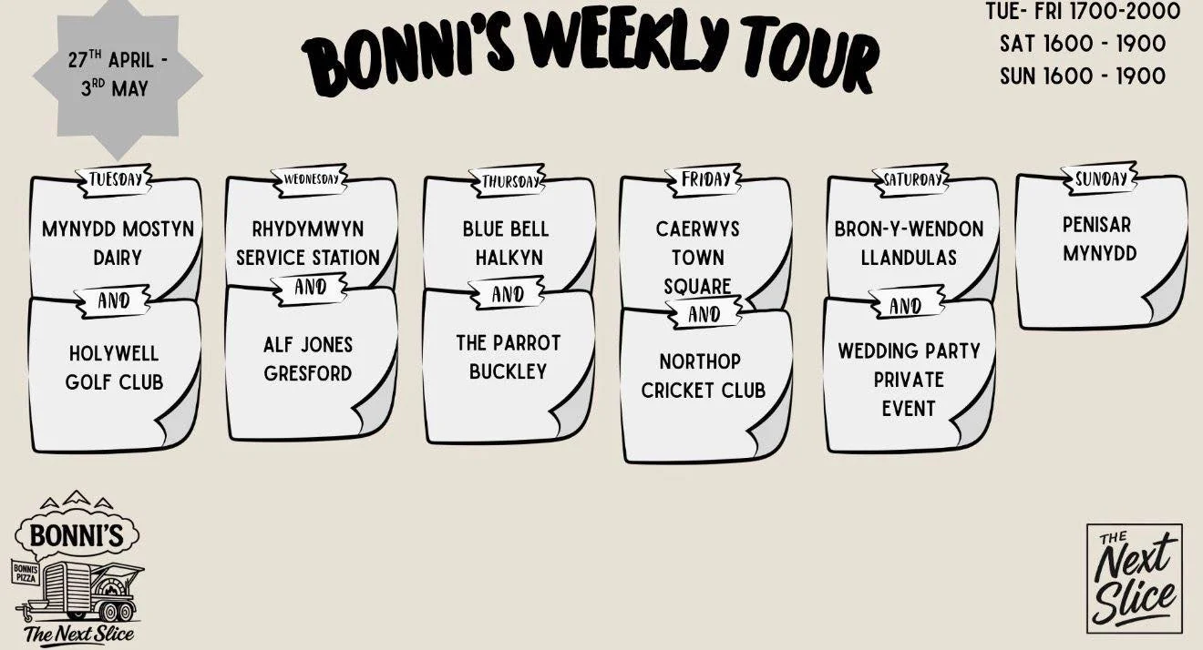 Here is our weekly tour!
🍕🍕🍕
#bonnispizza #thisweek #pizza #pizzanight #viral