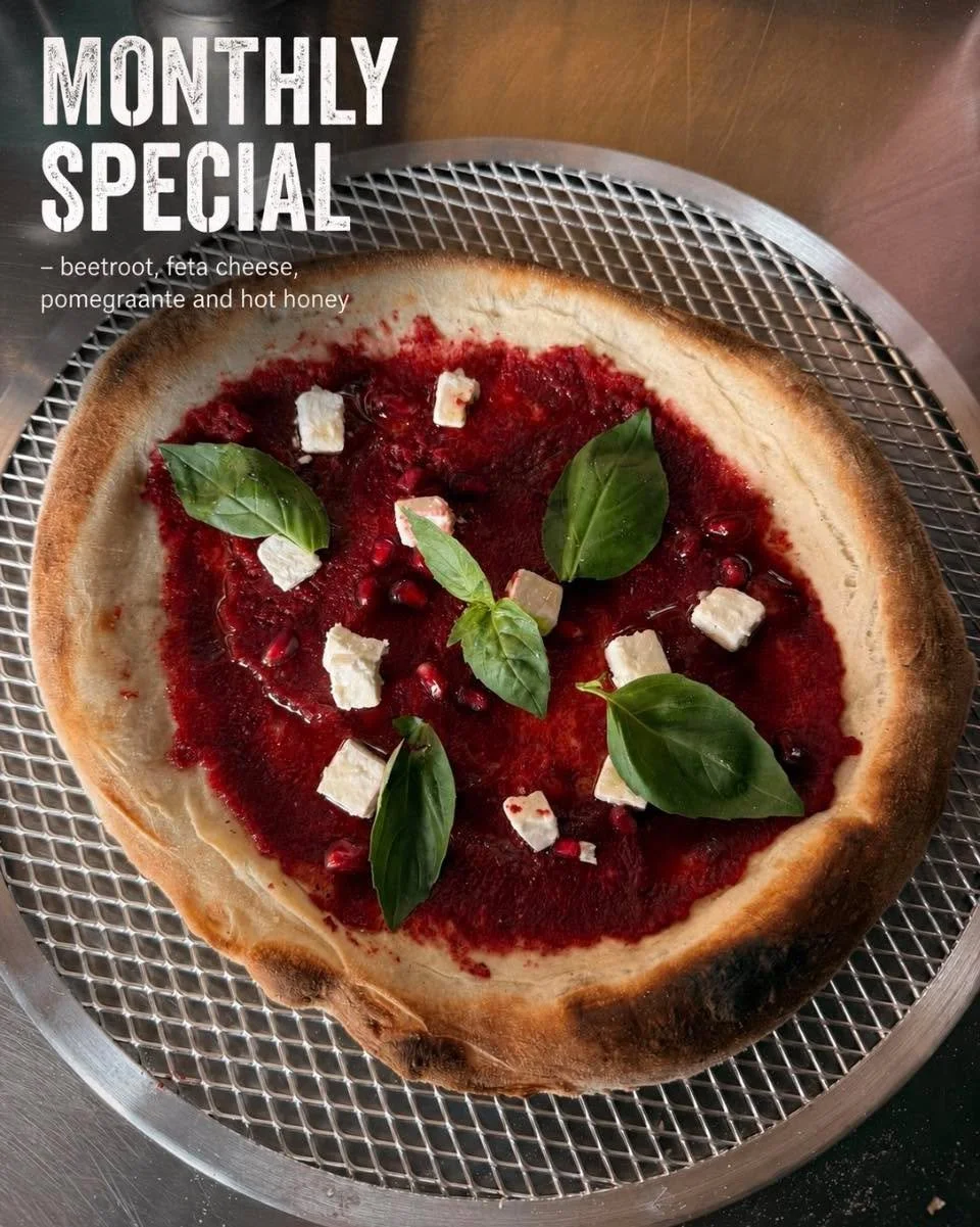 Thank you to Karen Francis-Jones!

Monthly special &ndash; beetroot, feta cheese, pomegranate and hot honey.
🍕🍕
#bonnispizza #PizzaLovers #neapolitanpizza #northwales #thenextslice #monthlyspecial #special #streetfood