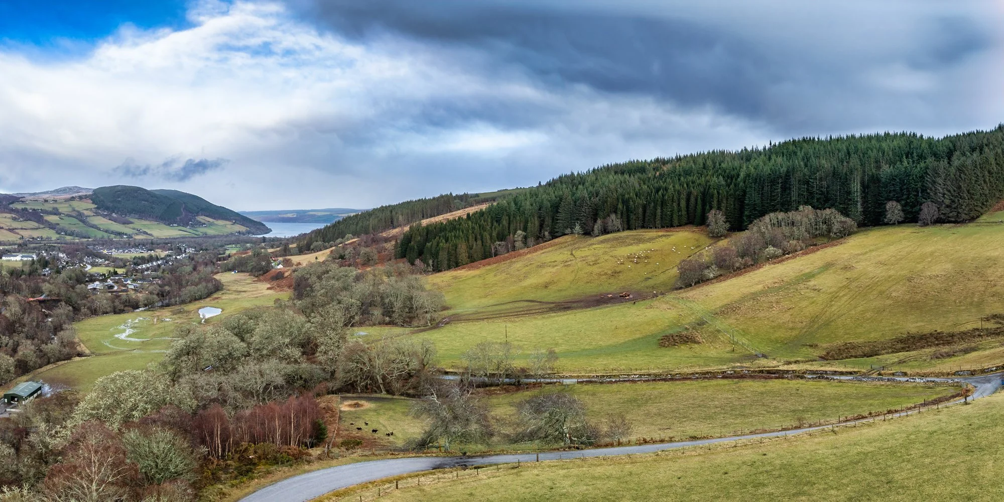 A photographic view over Drumnadrochit