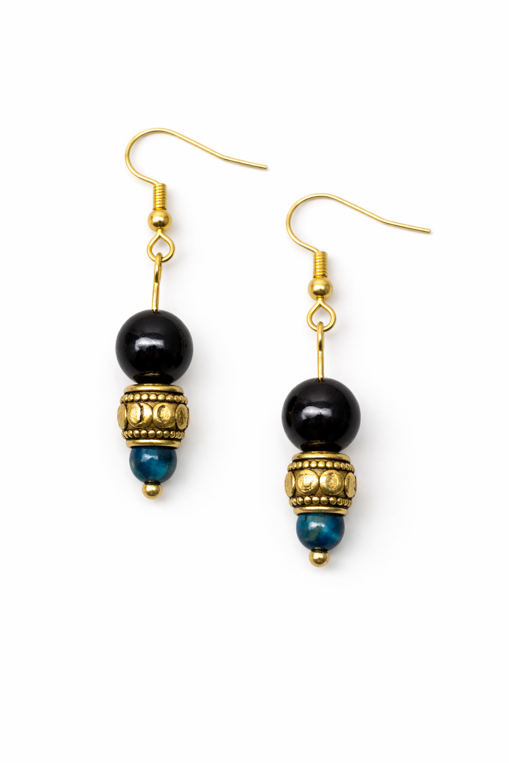 Black and Blue Bead Dangles
