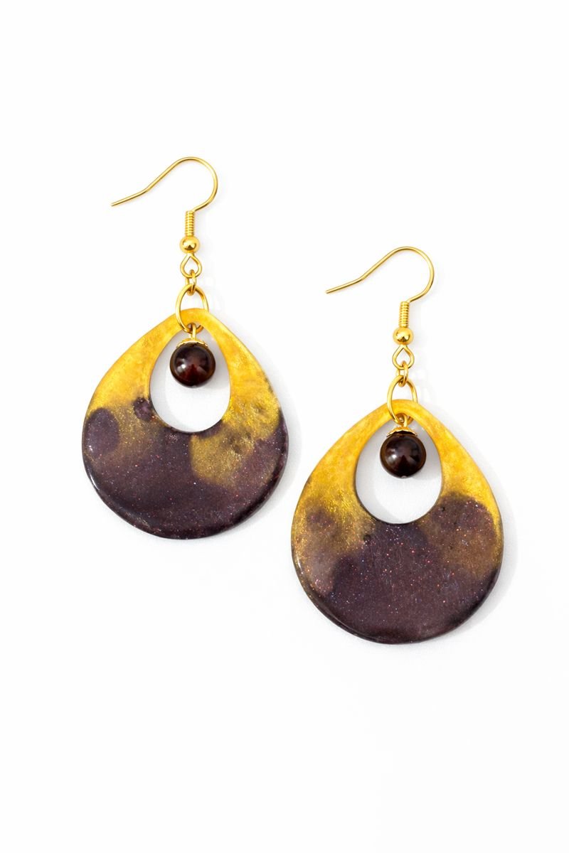 Autumn Night Resin Earrings