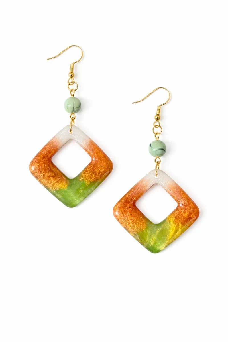 Autumn Meadow Geometric Earrings