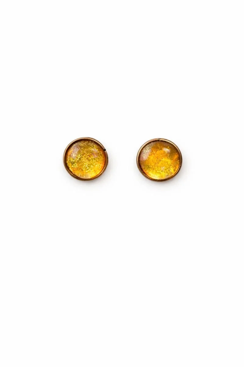 Golden Sparkle Stud Earrings