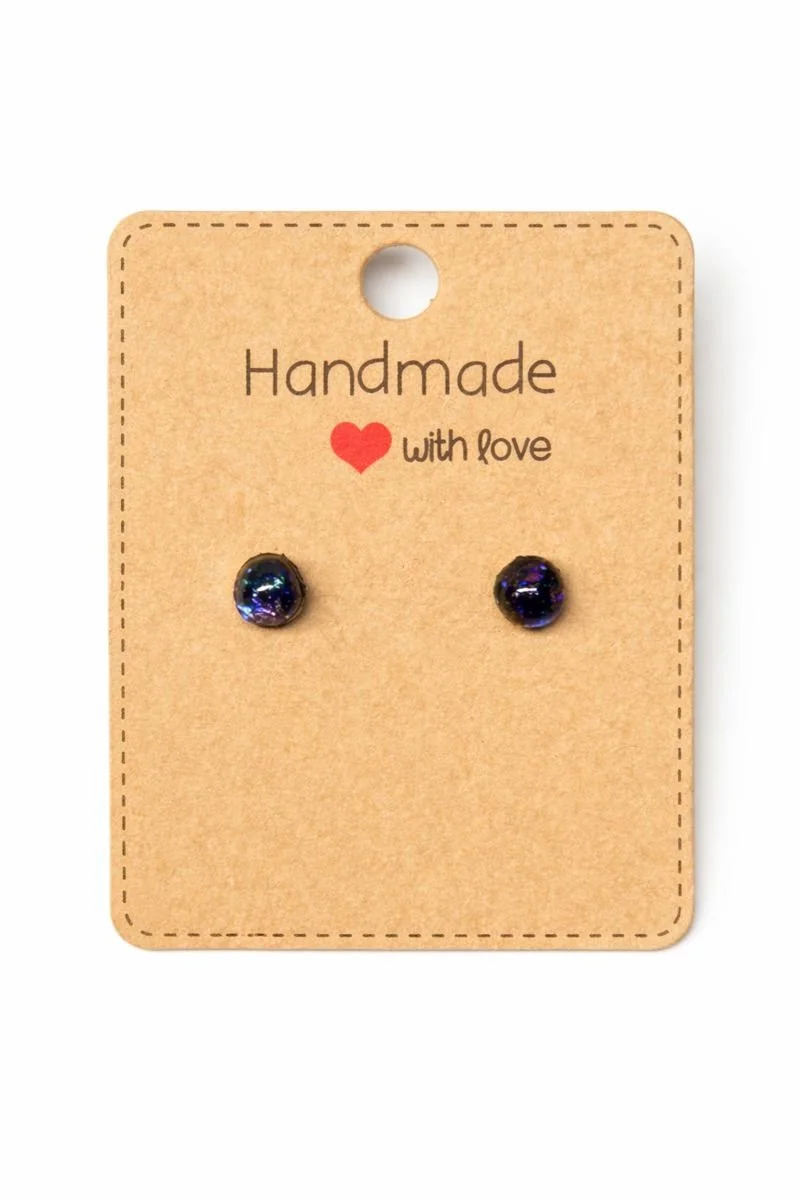 Midnight Shimmer Stud Earrings