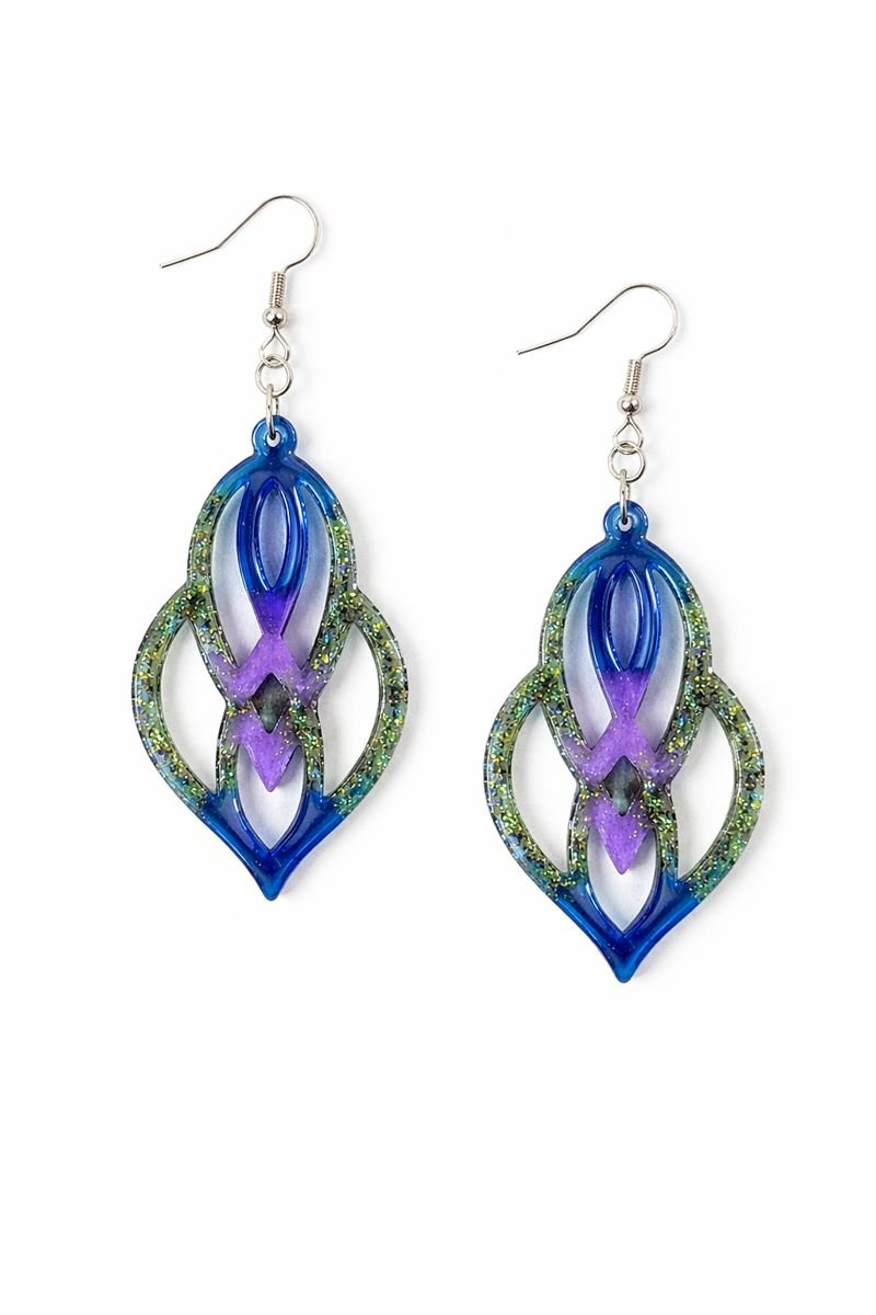 Aurora Flame Resin Earrings