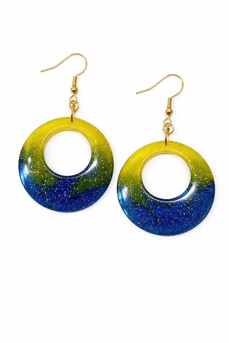 Coastal Shimmer Hoops