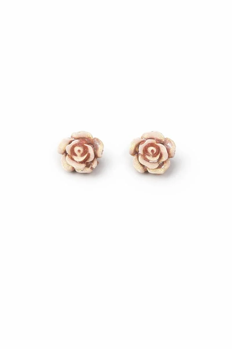 Blush Rose Stud Earrings