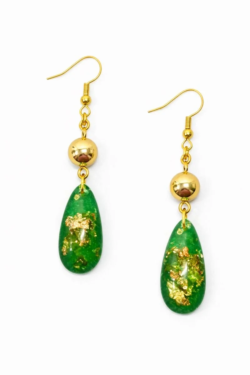 Gilded Forest Teardrop Earrings