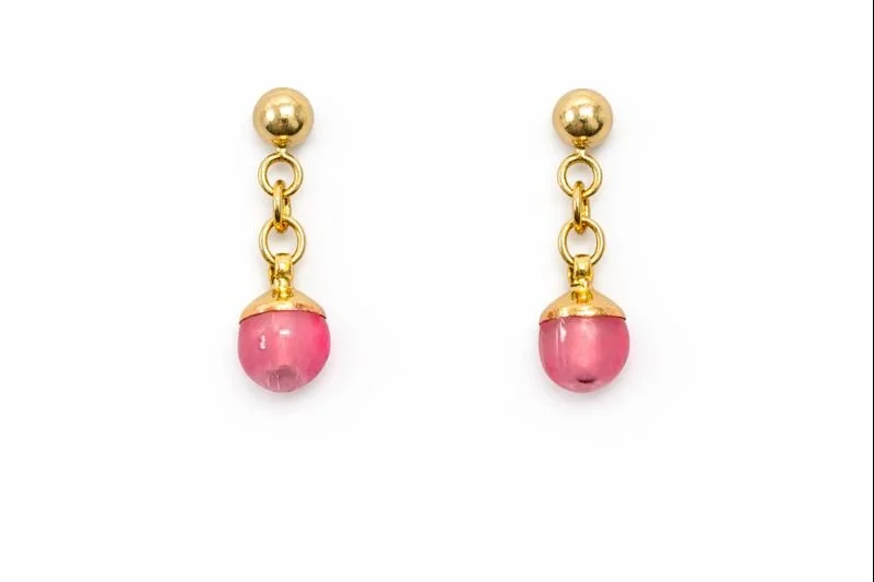 Pink Dewdrop Earrings