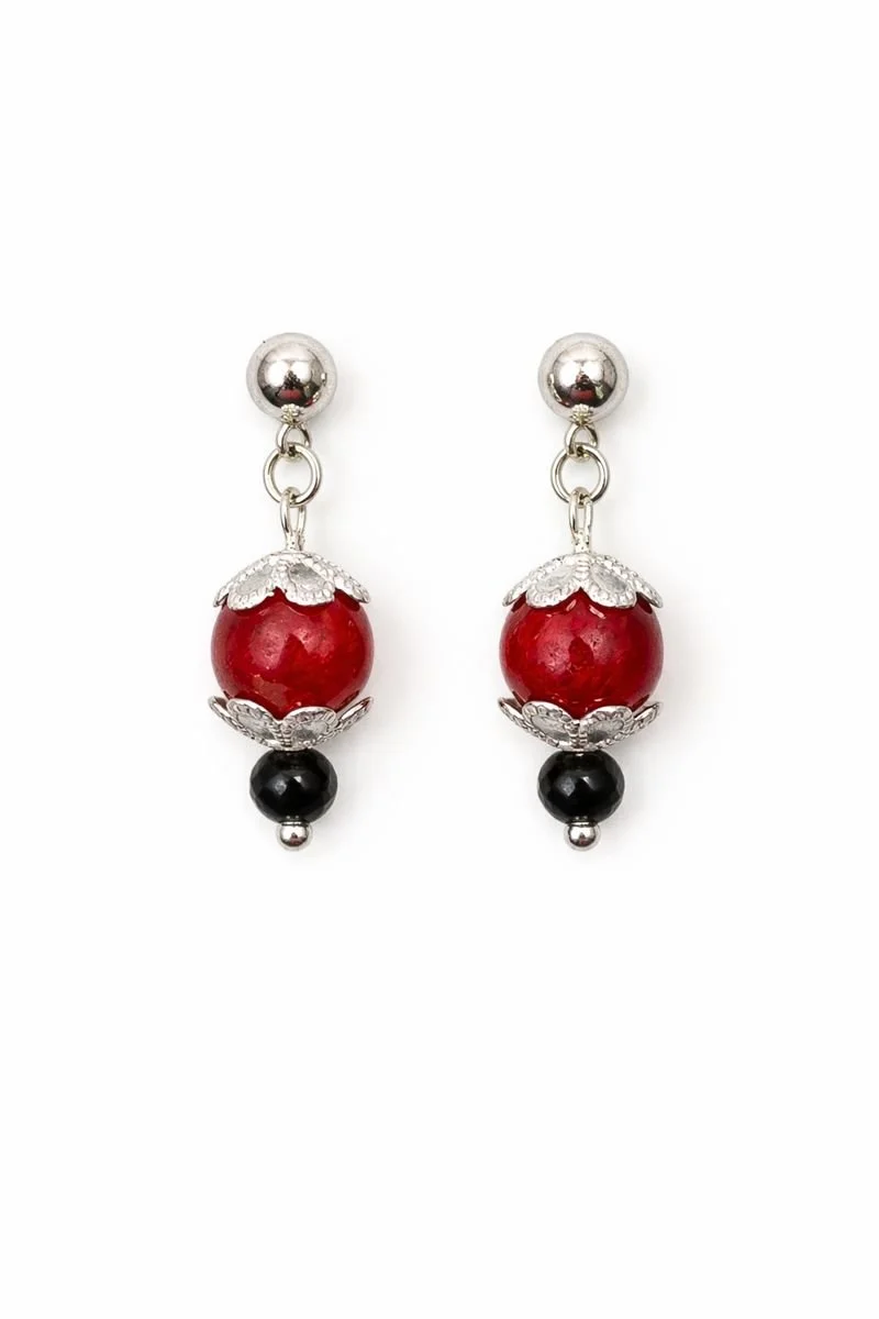 Crimson Classic Drop Earrings