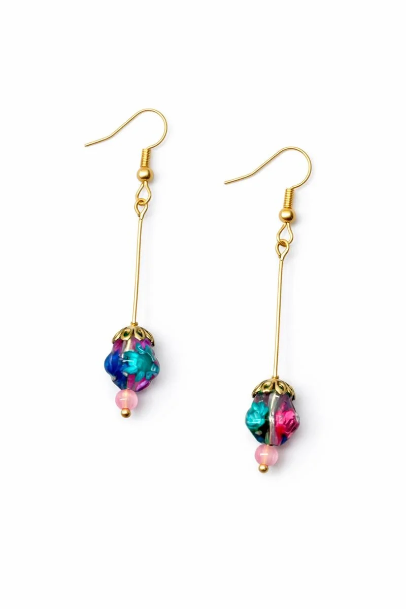 Colorburst Drop Bead Earrings