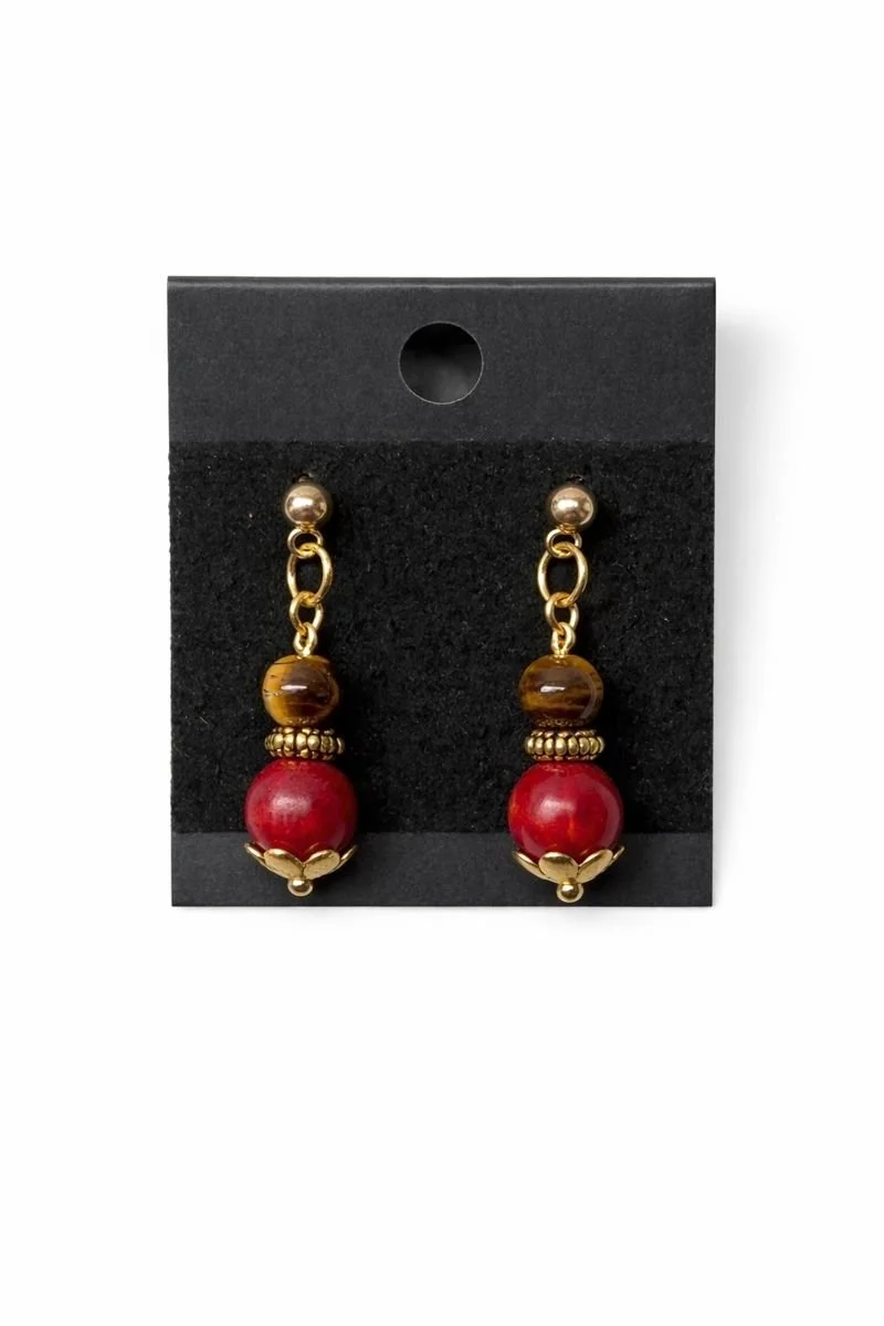 Crimson Harvest Dangle Earrings