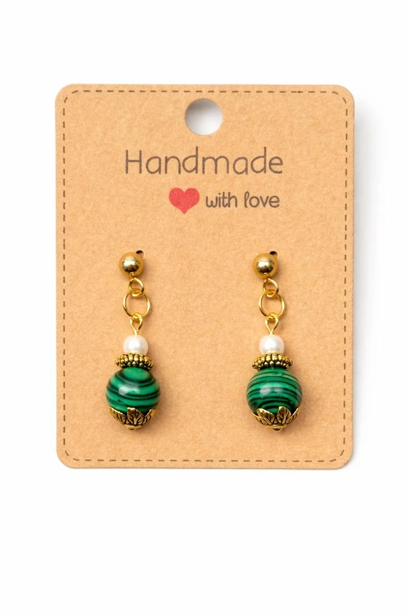 Malachite Drop Earrings