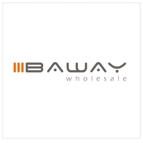 Logo of 3i Baway Wholesale with stylized text and orange and black colors.