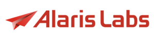 Alaris Labs logo with red text and design elements.