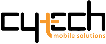 Logo of T-Mobile Solutions with an orange T-shaped symbol and orange text