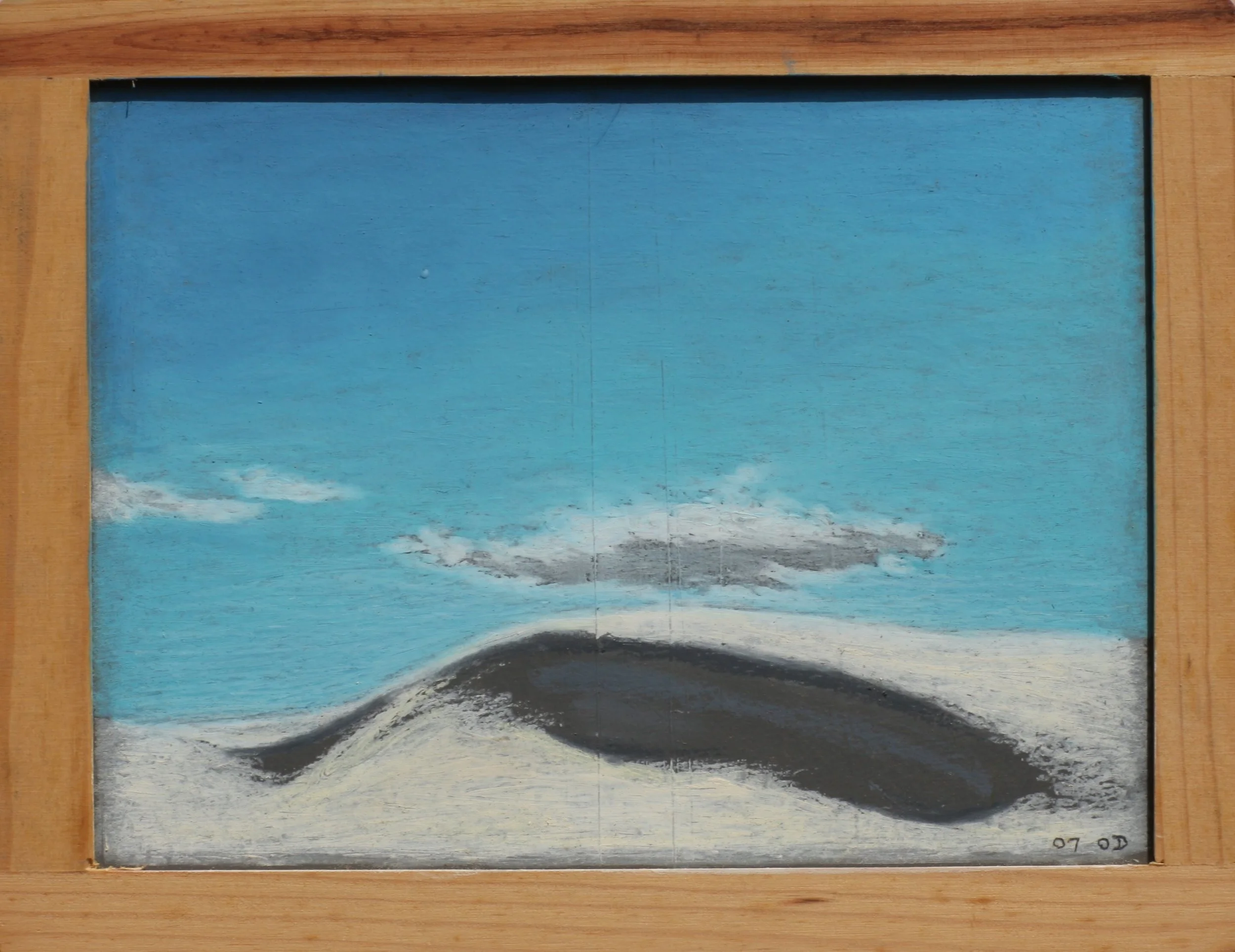White Sand, 2007, Oil pastel on chalkboard, 7 1/2 x 9 7/16 inches (19 x 24 cm)