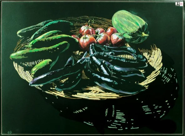 The Harvest, 1995, Oil pastel on chalkboard, 35 1/2 x 47 1/4 inches (90 x 120 cm)