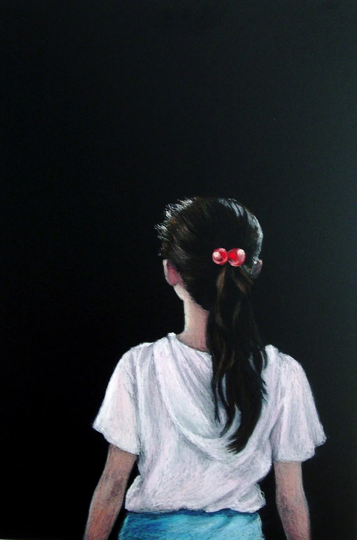 Girl, 2006, Oil pastel on chalkboard, 15 3/16 x 20 1/2 inches (36 x 52 cm)