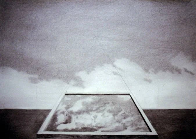 Sky Reflection, 1987, Charcoal on paper, 21 x 30 inches (53.3 x 76.2 cm)