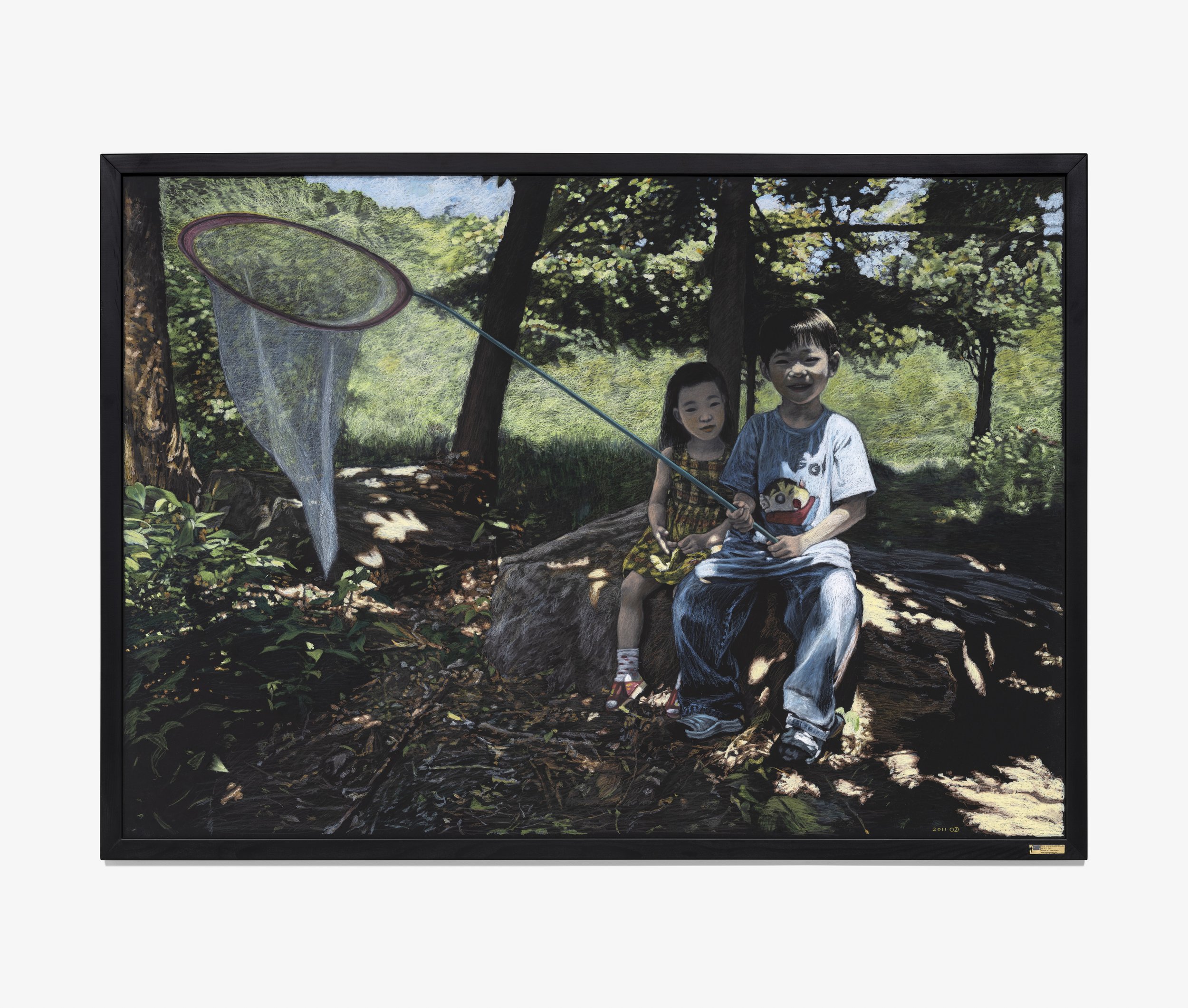 Secret Garden, 2011, Oil pastel on chalkboard, 45 x 63 inches (114 x 160 cm)