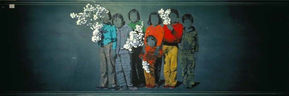 The Excursion That I Missed B, 1993, Oil pastel on chalkboard, 47 1/4 × 141 3/4 inches (120 x 360 cm)