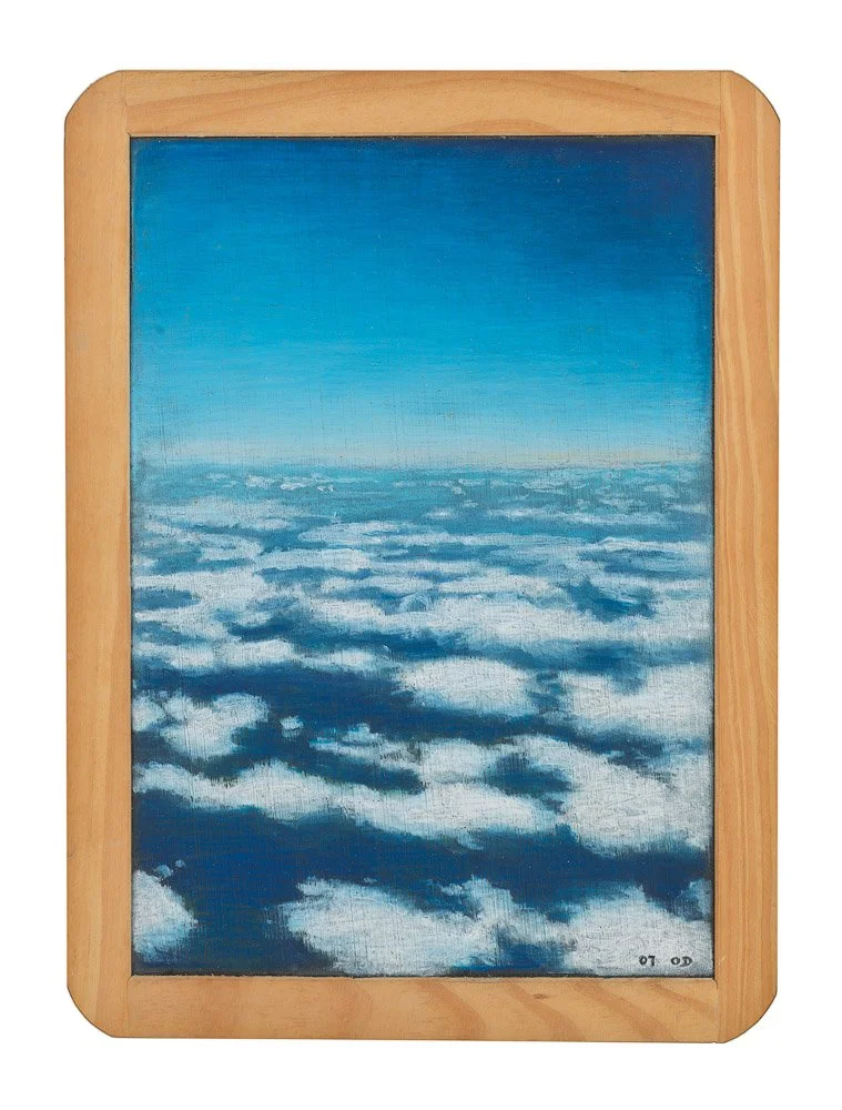 Sky Route, 2007, Oil pastel on chalkboard, 11 x 8 inches (27.9 x 20.3 cm)