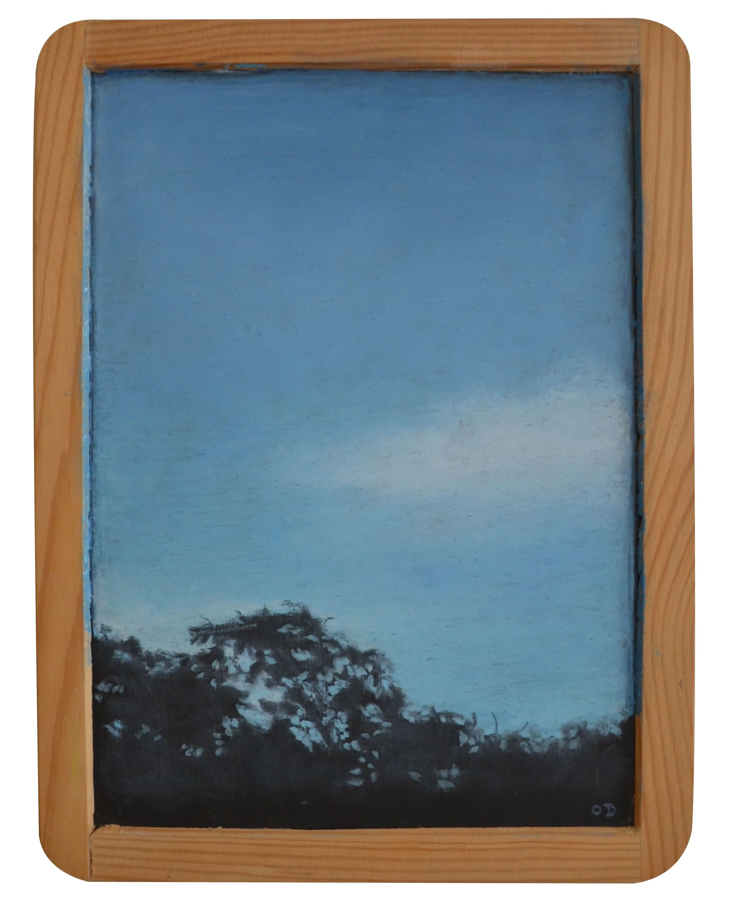 Landscape NE, 2007, Oil pastel on chalkboard, 11 x 8 inches (27.9 x 20.3 cm)