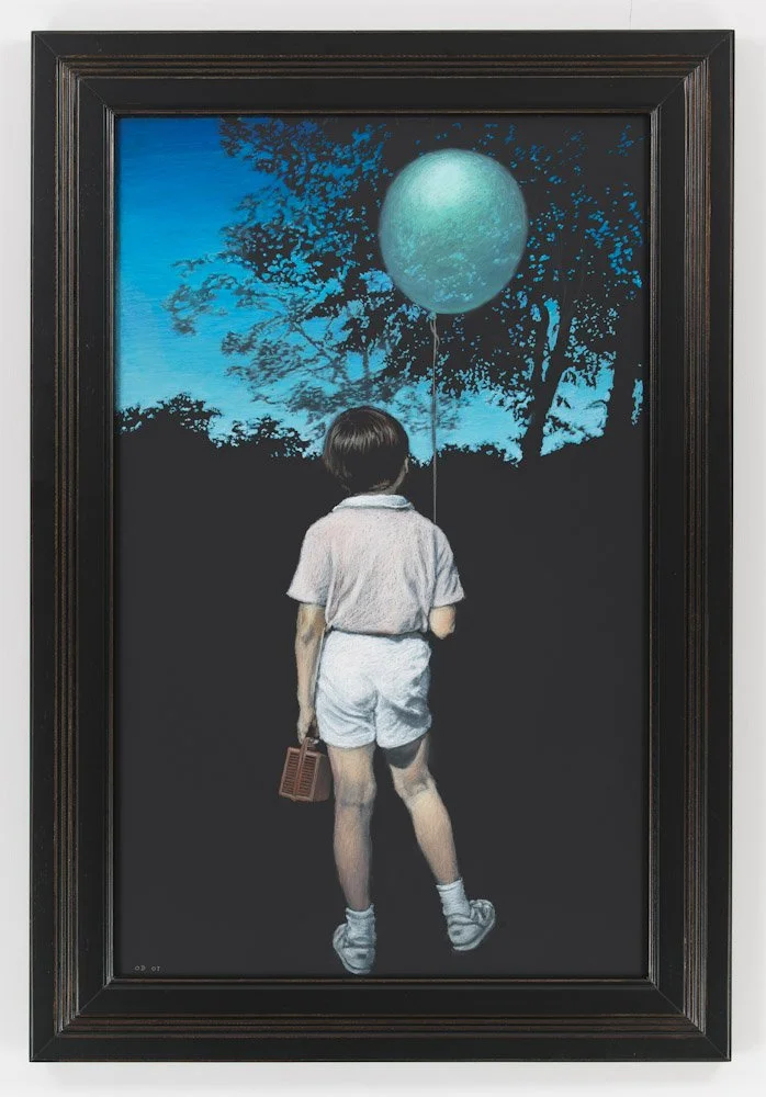 Blue Hour, 2007, Oil pastel on chalkboard, 32 x 20 inches (81.3 x 50.8 cm)