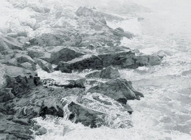 Wave, 1987, Pencil on paper, 14 3/4 x 17 1/4 inches (37.5 x 43.7 cm)