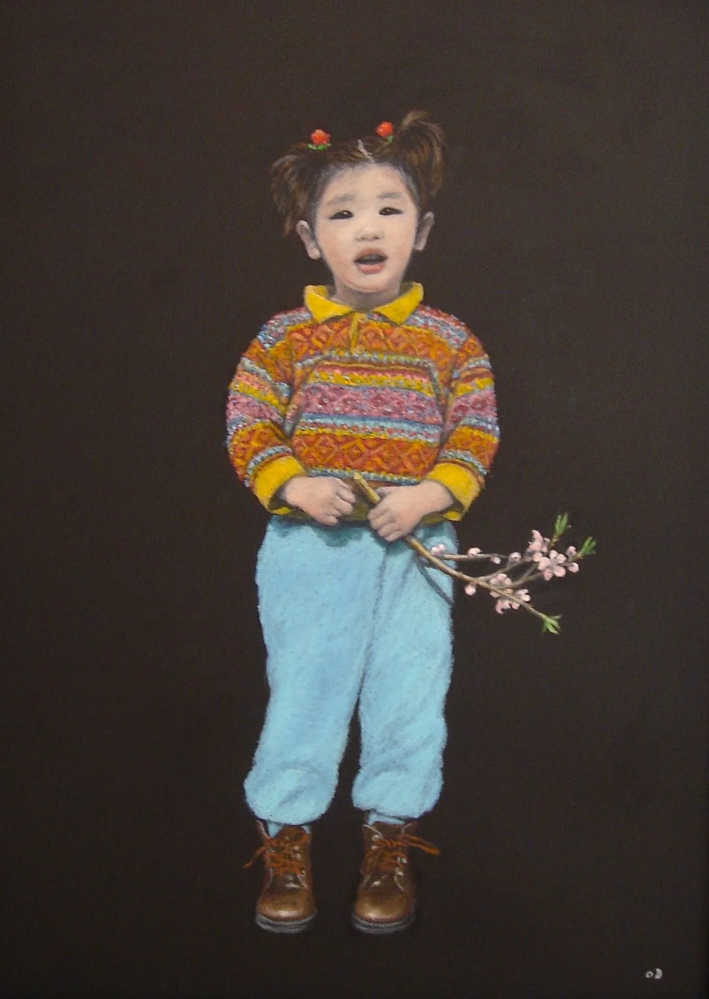Donja, 2005, Oil pastel on chalkboard, 14 1/4 x 20 1/2 inches (36 x 52 cm)