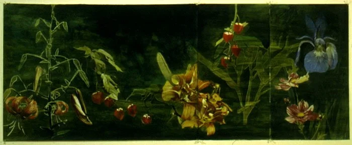 Summer Fall, 1993, Acrylic and pastel on paper, 27 1/2 x 55 1/8 inches (70 x 140 cm)