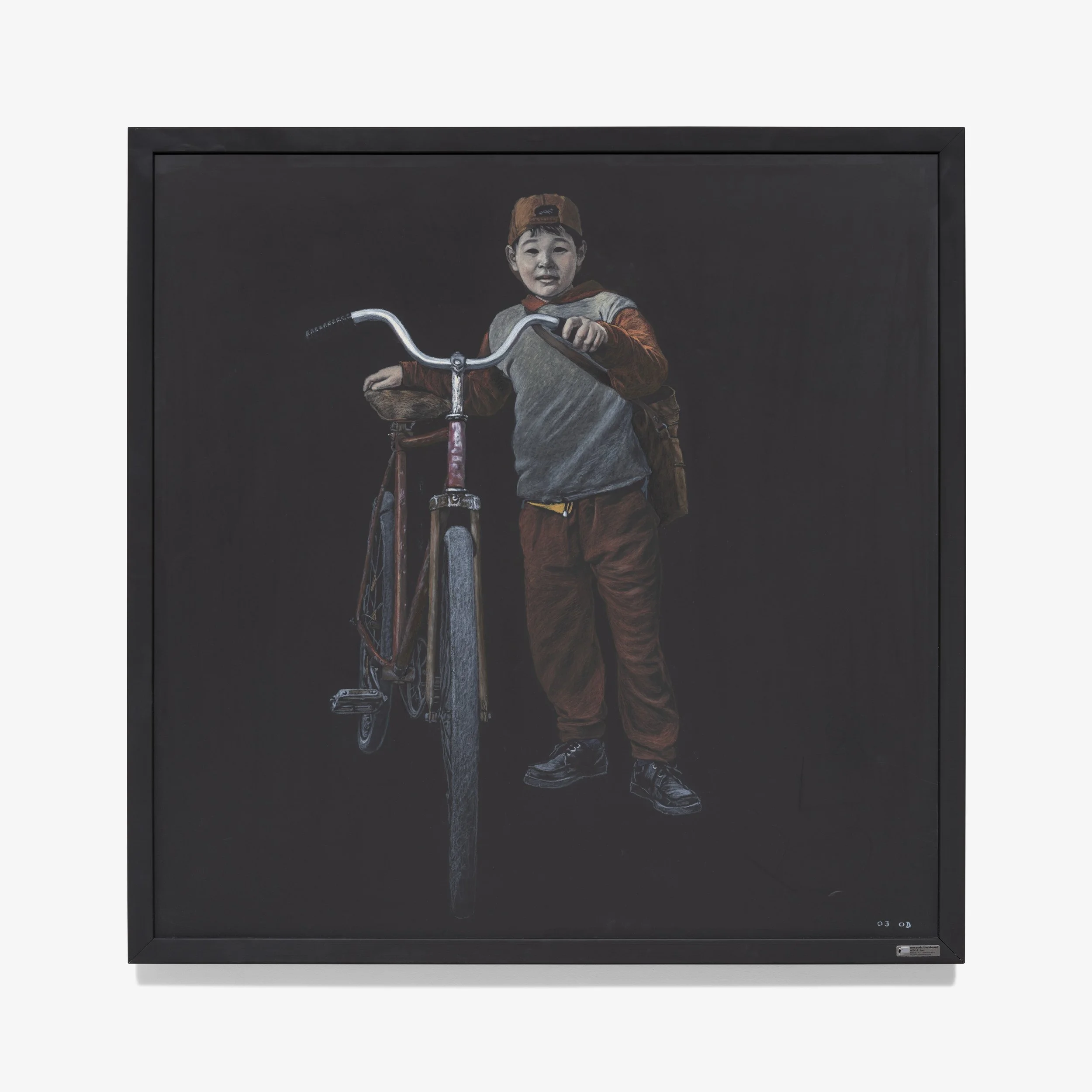 Child from Southeast, 2003, Oil pastel on chalkboard, 48 x 48 inches (122 x 122 cm)
