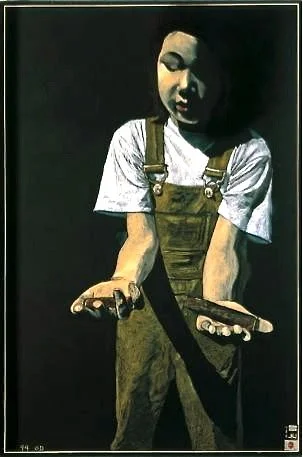 What Is This, 1994, Oil pastel on chalkboard, 35 1/2 x 23 3/4 inches (90 x 60 cm)