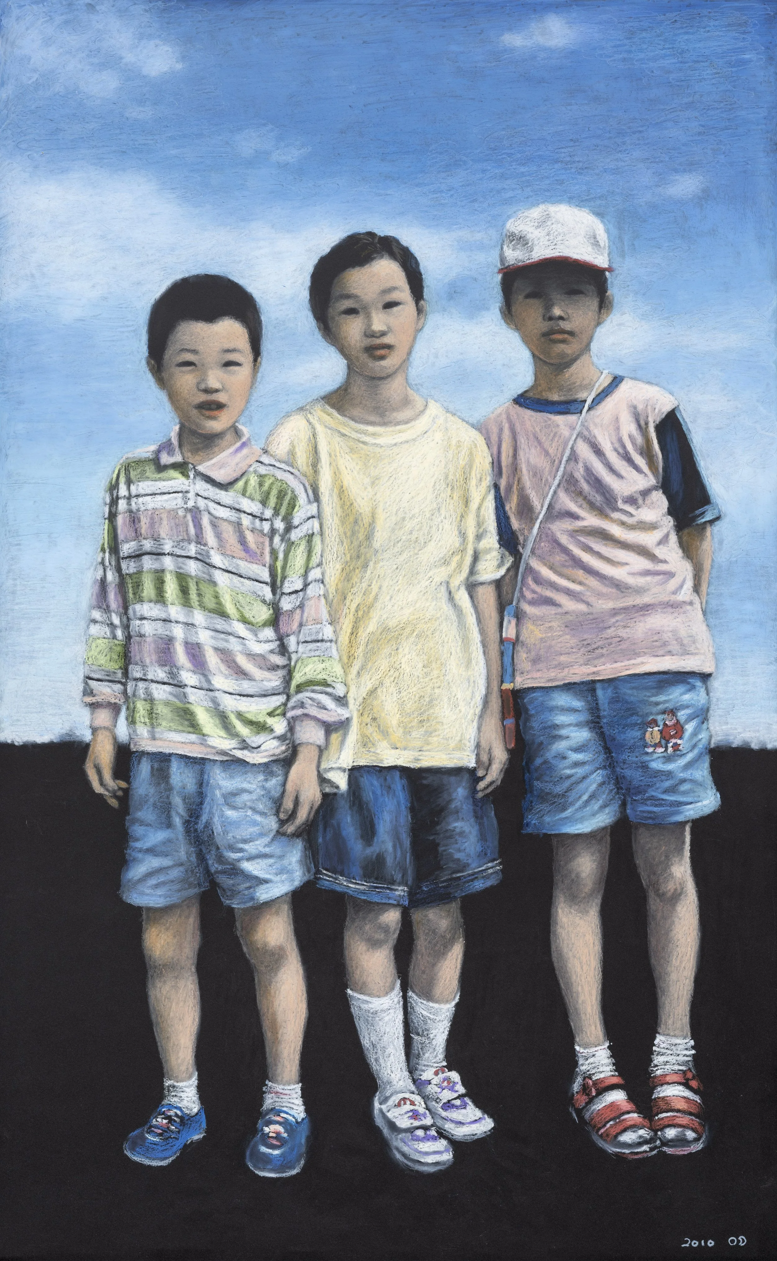 Excursion, 2010, Oil pastel on chalkboard, 31 1/2 x 19 11/16 inches (80 x 50 cm)