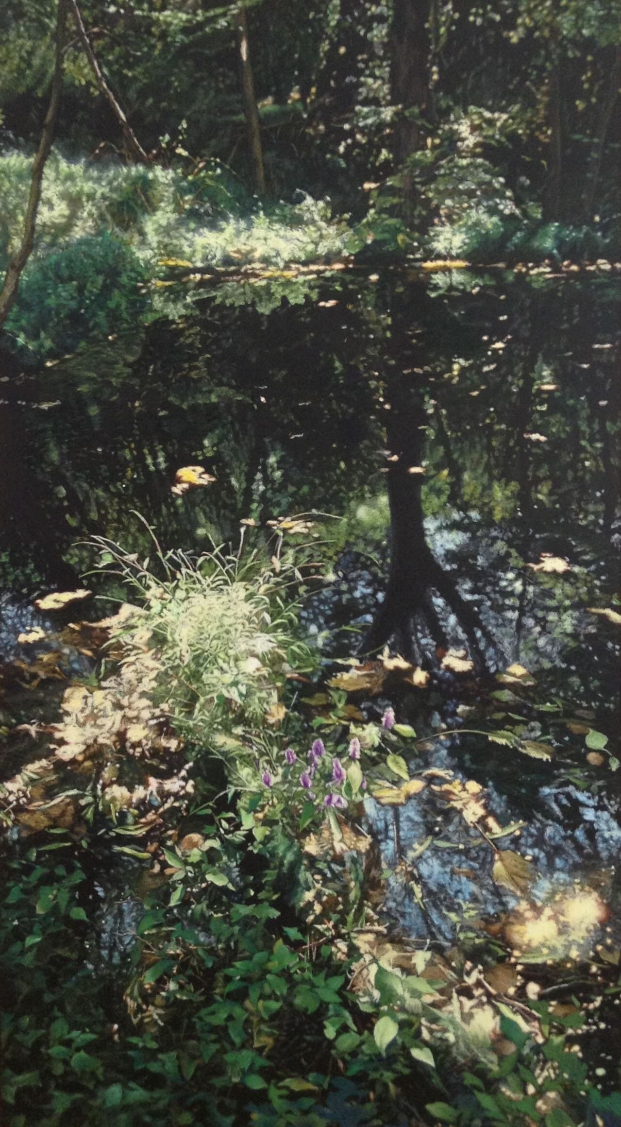 Summer, 2015, Oil pastel on chalkboard, 83 1/4 x 48 inches (211.5 x 121.9 cm)