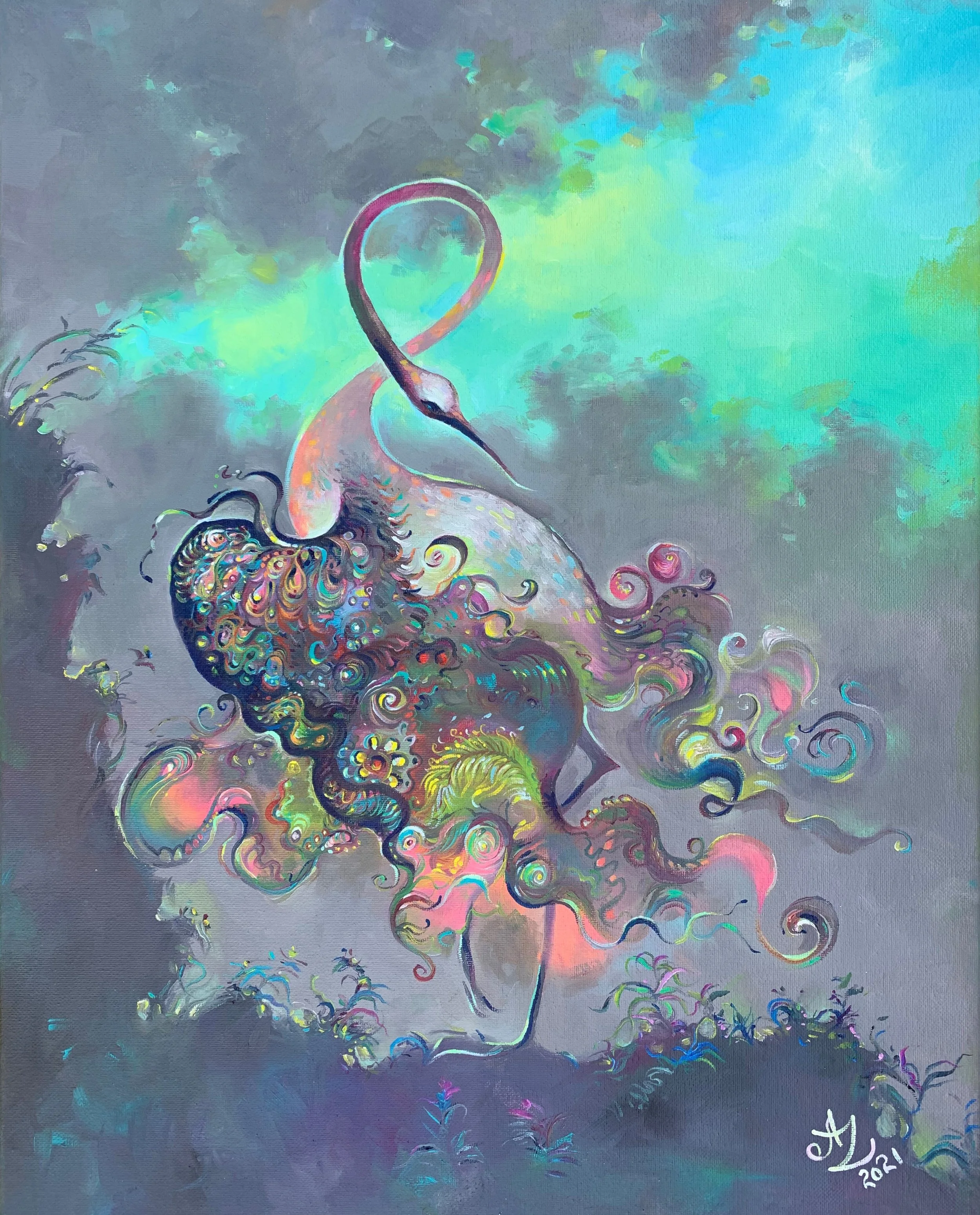 Joyful Dance, 16 x 20 in