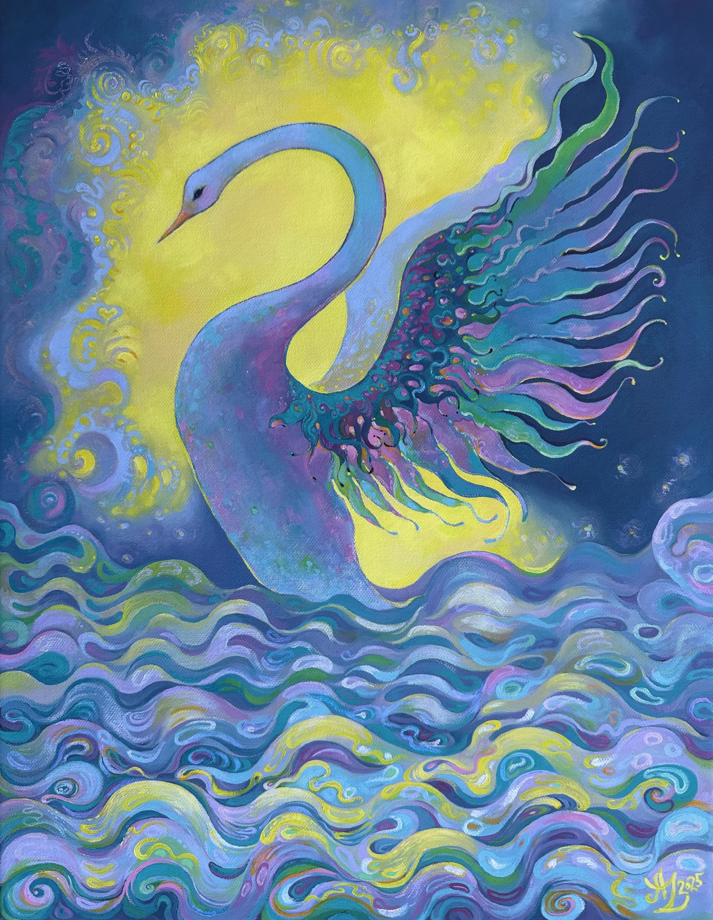 Swan with Open Wings
14 x 18 in