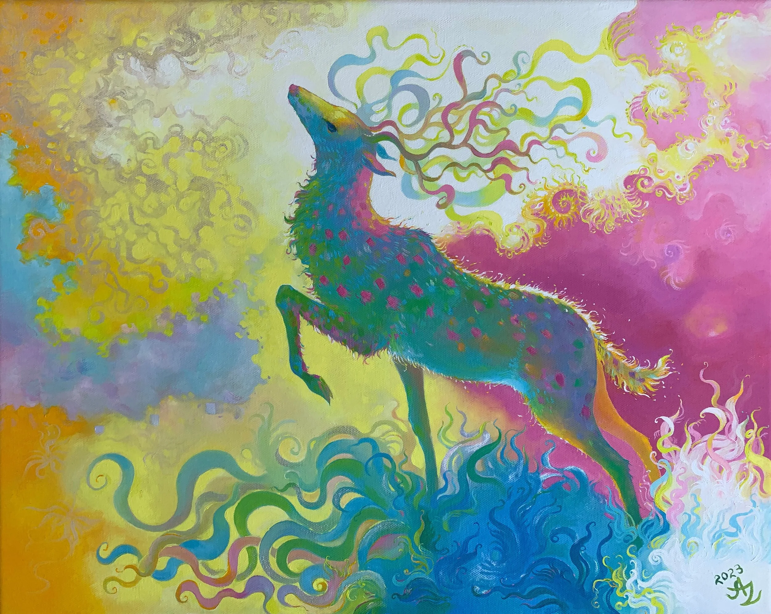 Deer Realm, 20 x 16 in
