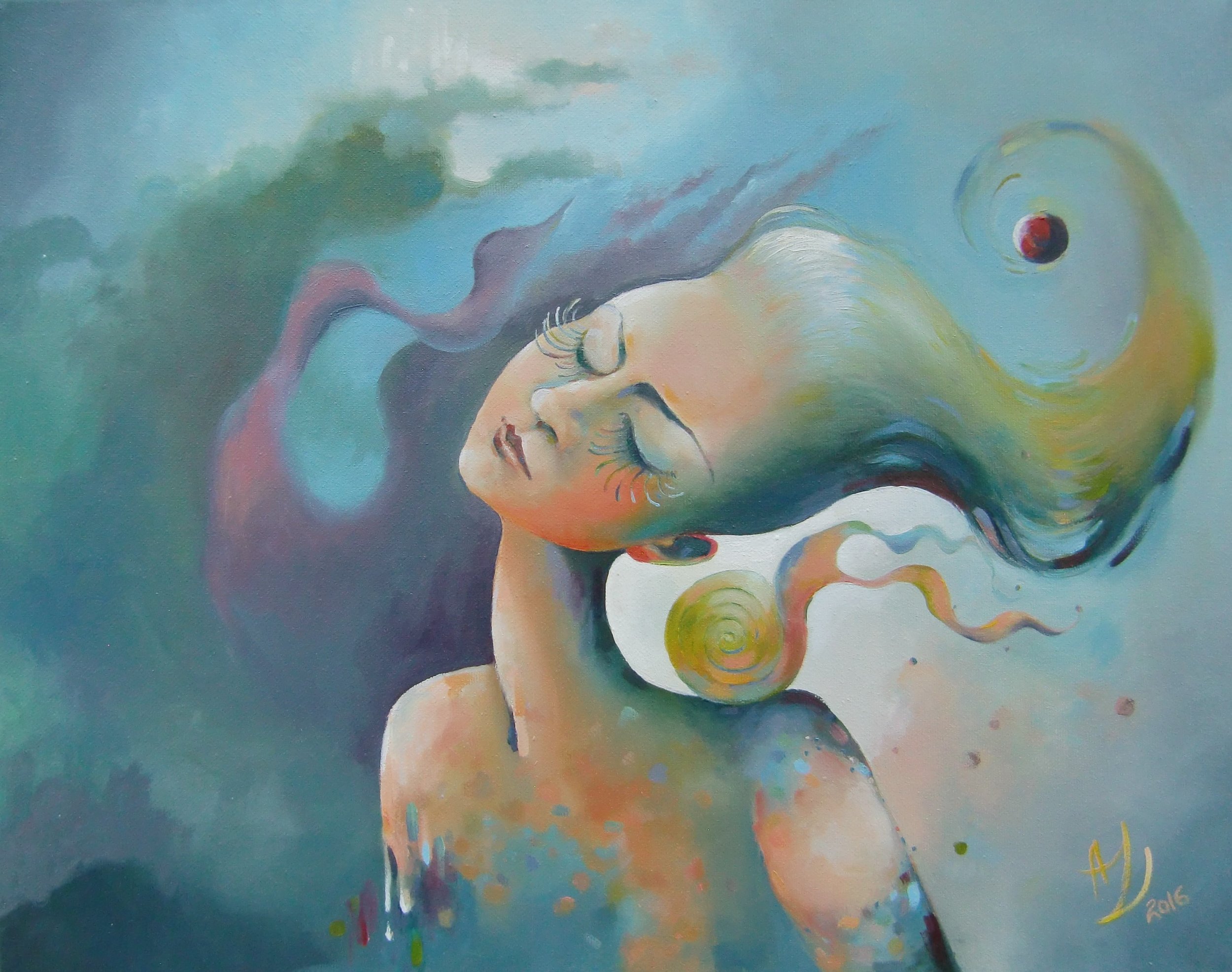 Remote Viewing, 20 x 16 in